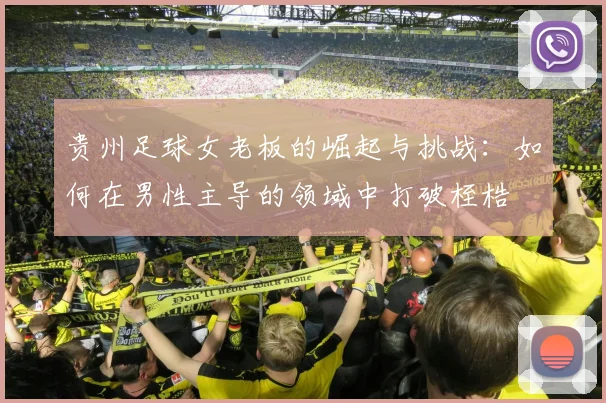 贵州足球女老板的崛起与挑战：如何在男性主导的领域中打破桎梏